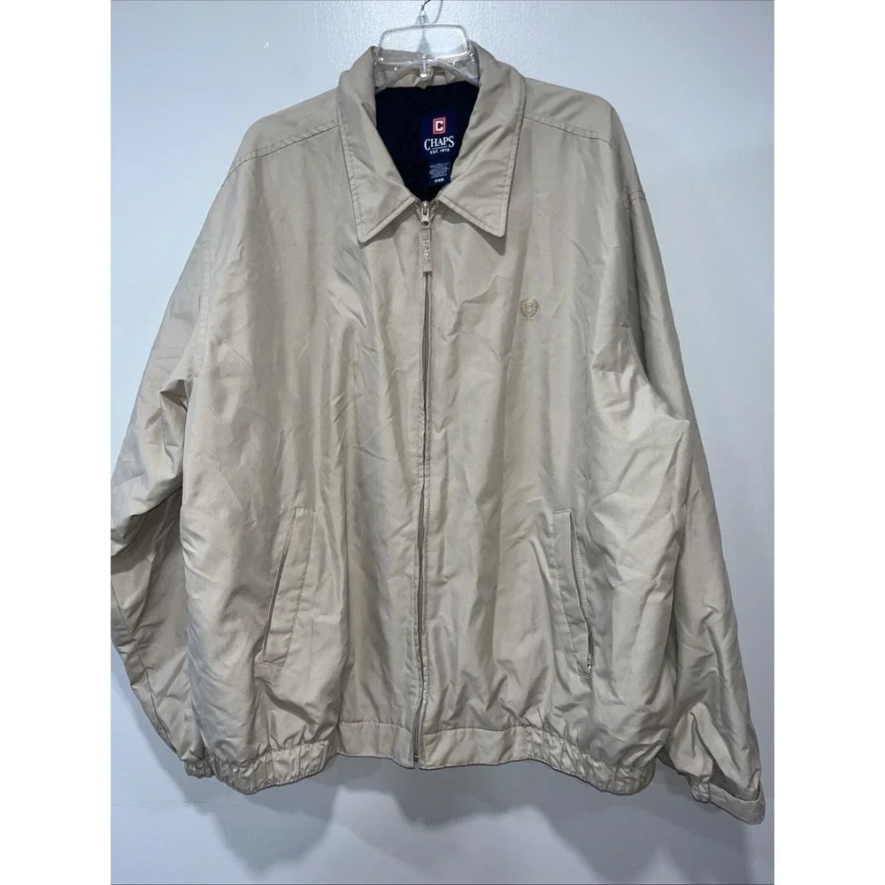 Chaps Men's 2XB Khaki Jacket Zip Front